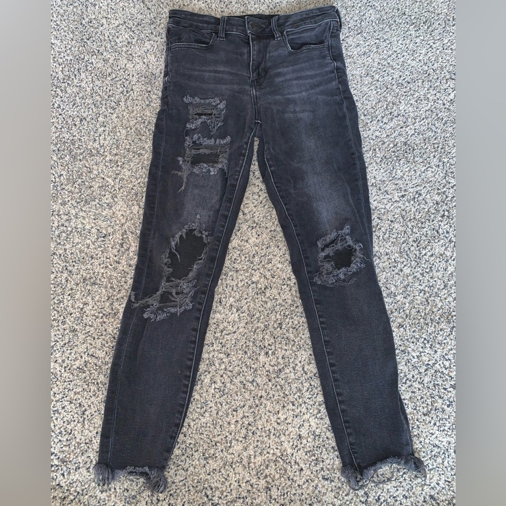 Black Distressed Jeans